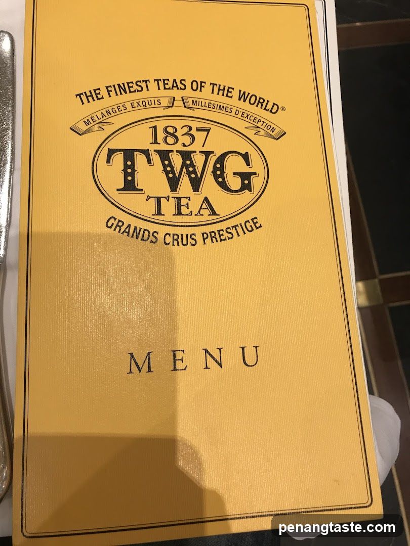 TWG Tea Menu