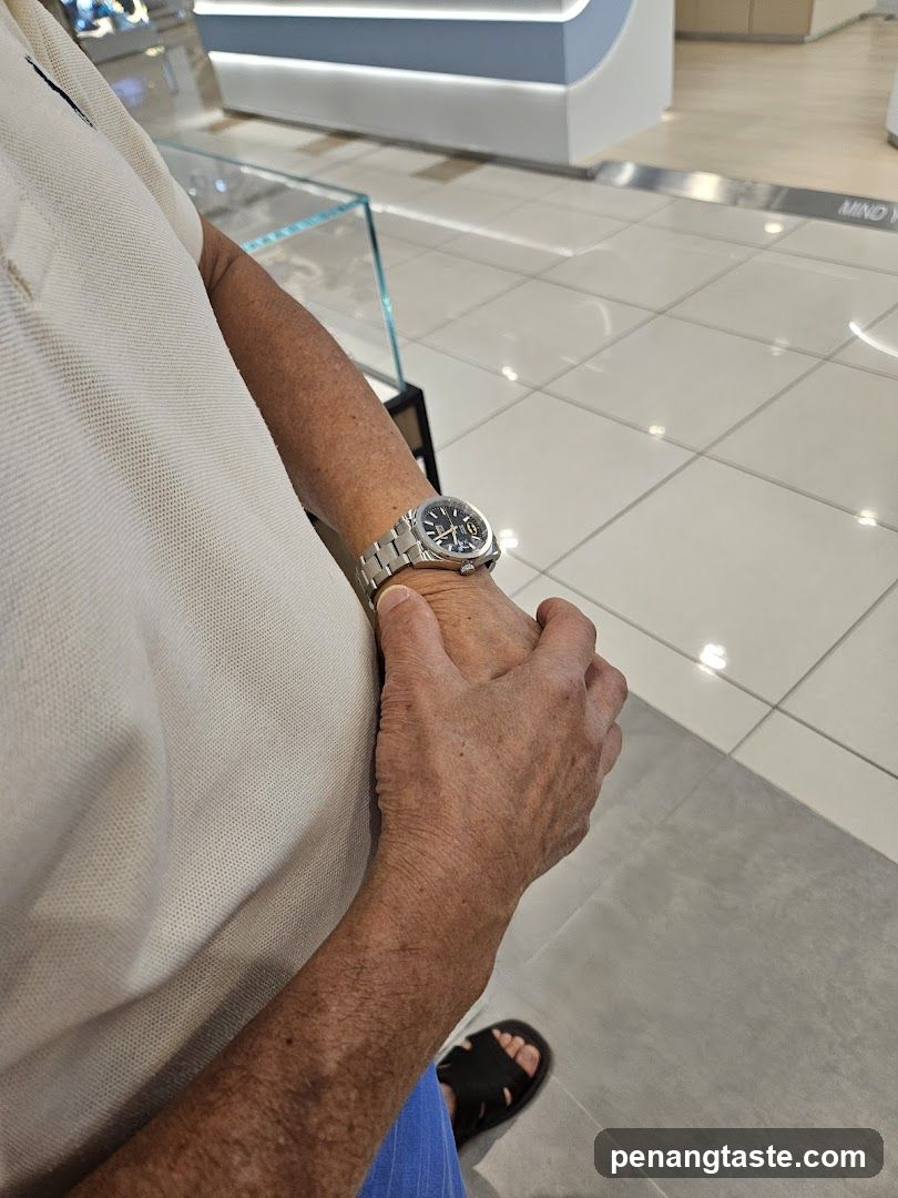 Man wearing a watch