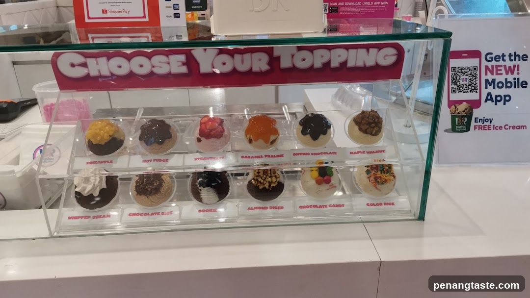 Ice Cream Toppings Display