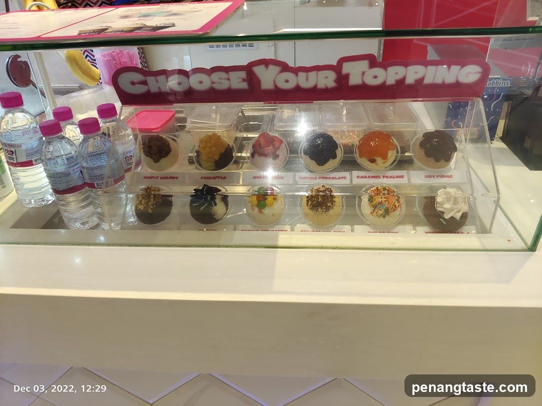 Ice Cream Toppings Display