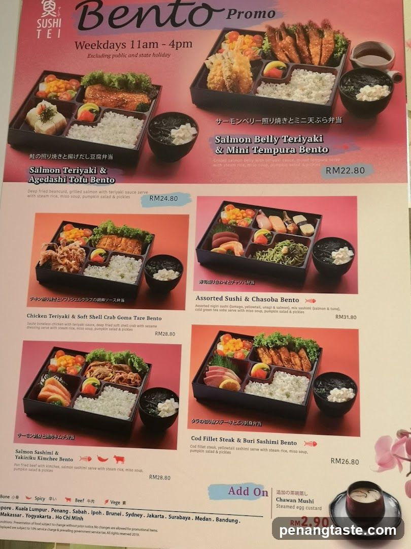 Sushi Tei Bento Promo