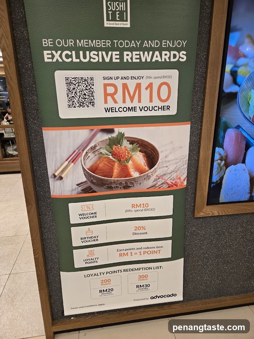 Sushi Tei Exclusive Rewards Poster