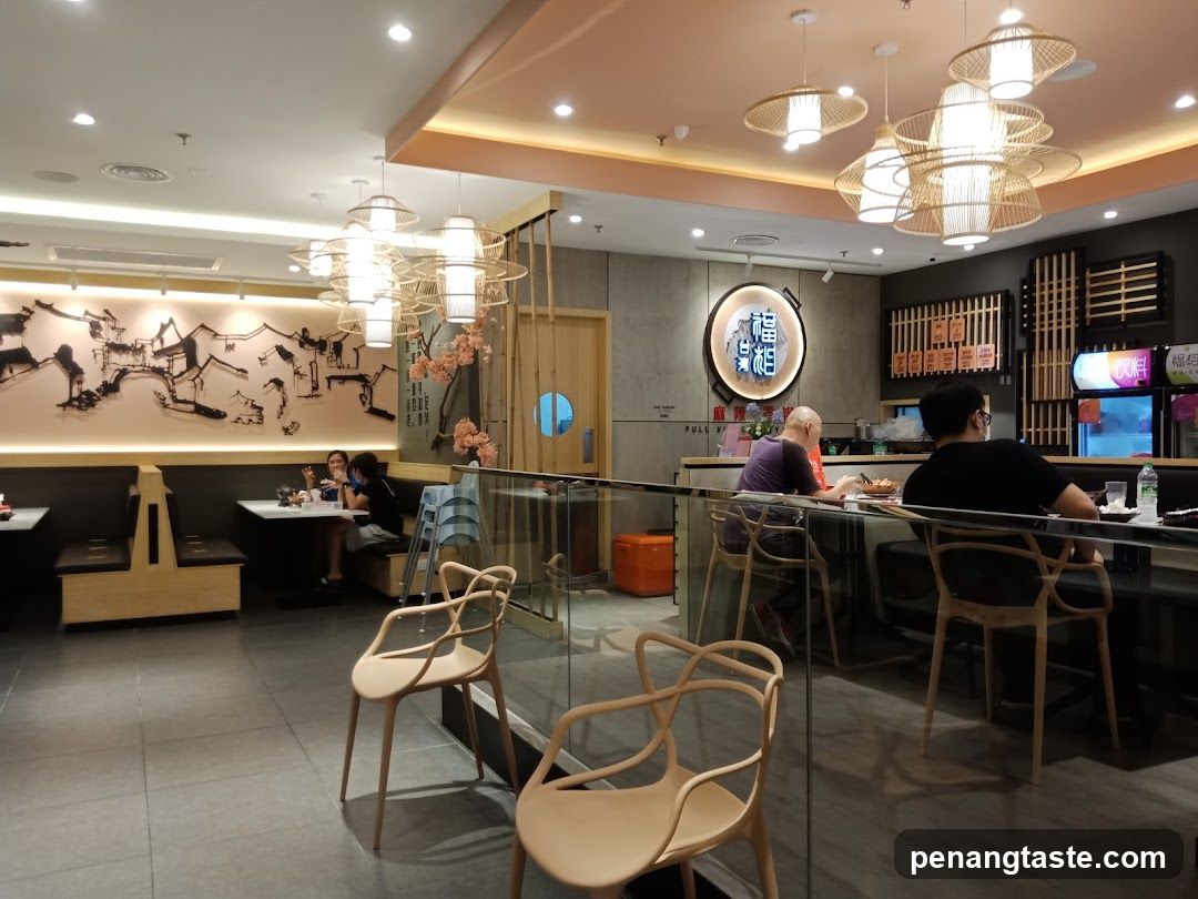Restaurant Interior with Patrons
