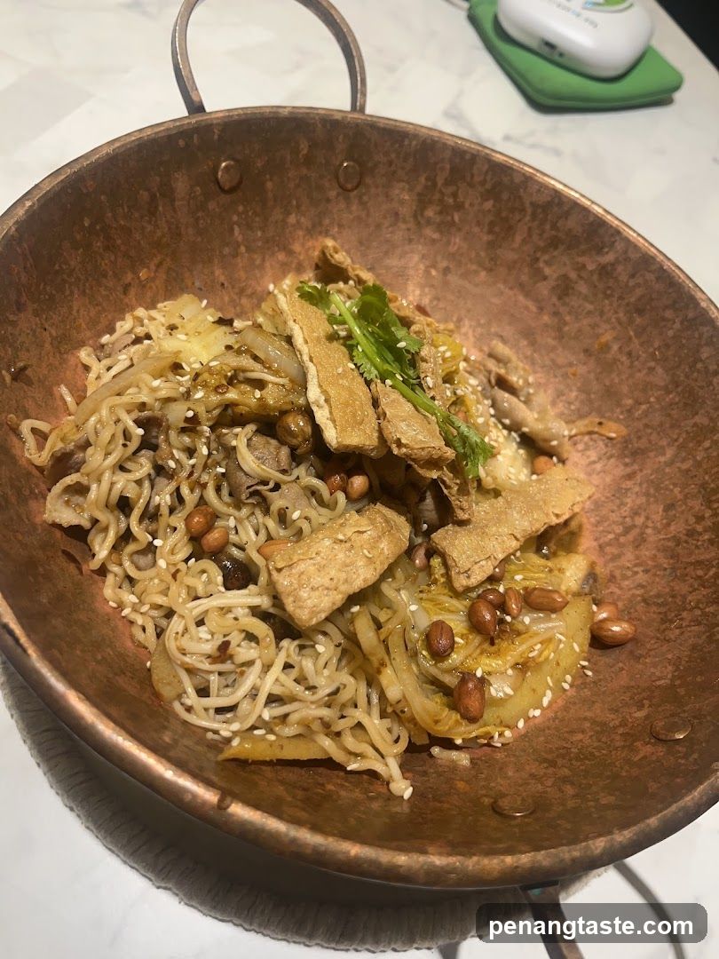 Noodle Dish with Peanuts and Tofu Skin