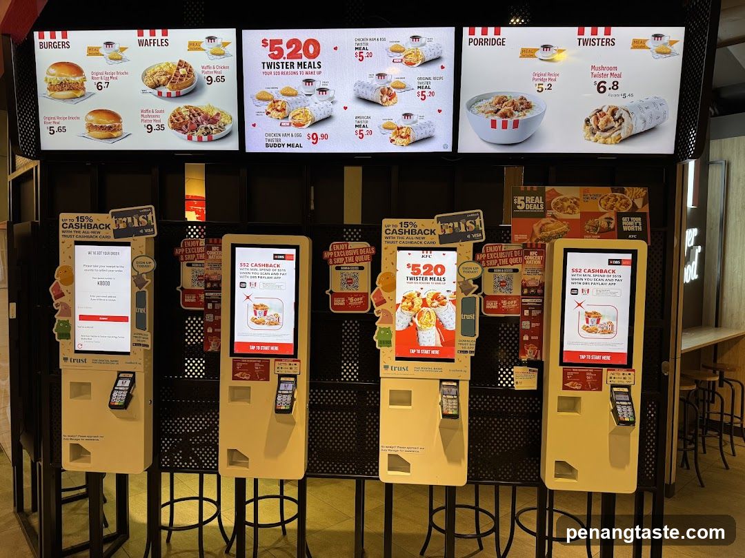 KFC Menu and Self-Service Kiosks