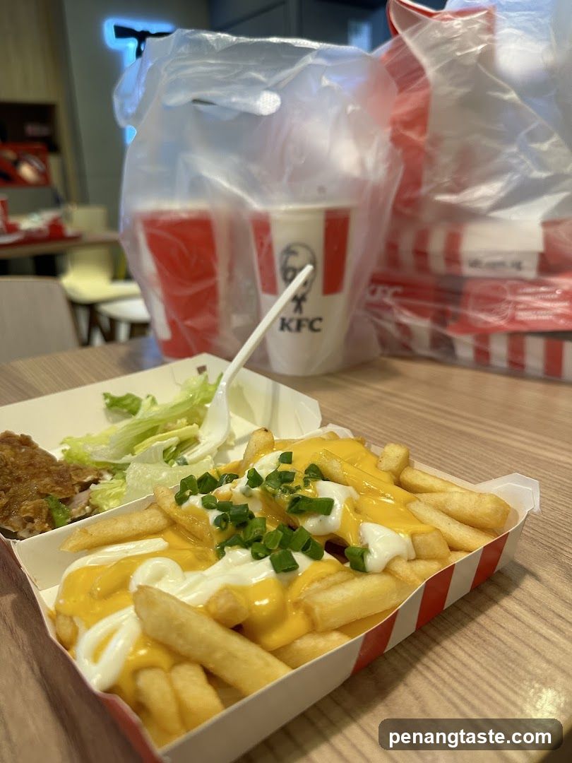 KFC meal with cheese fries