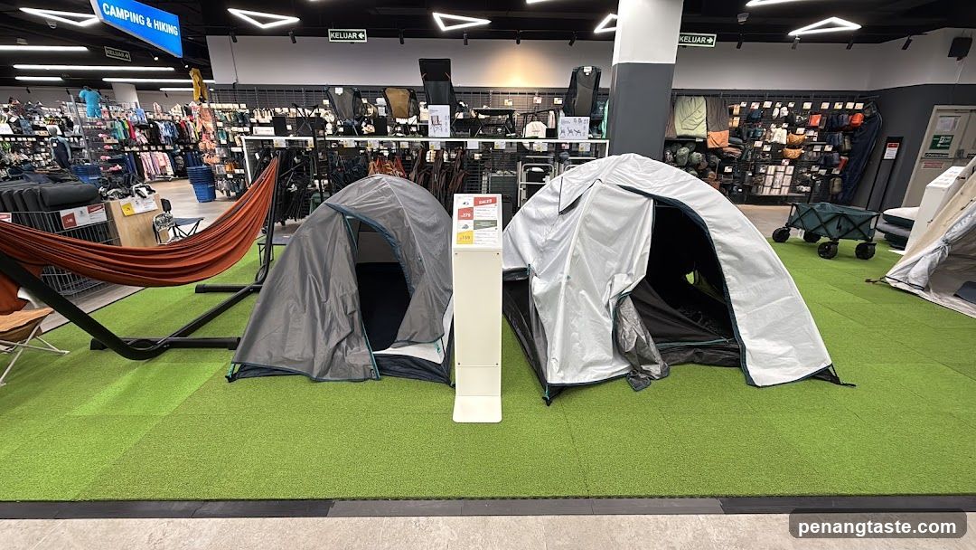 Camping and Hiking Gear Display