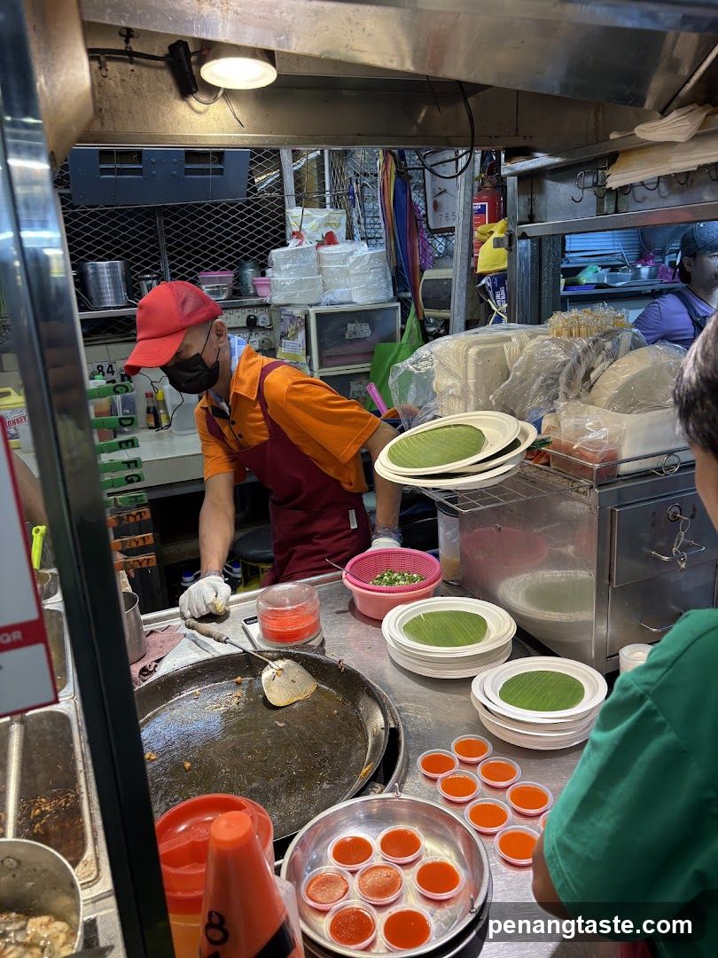 Street Food Vendor Preparing Food