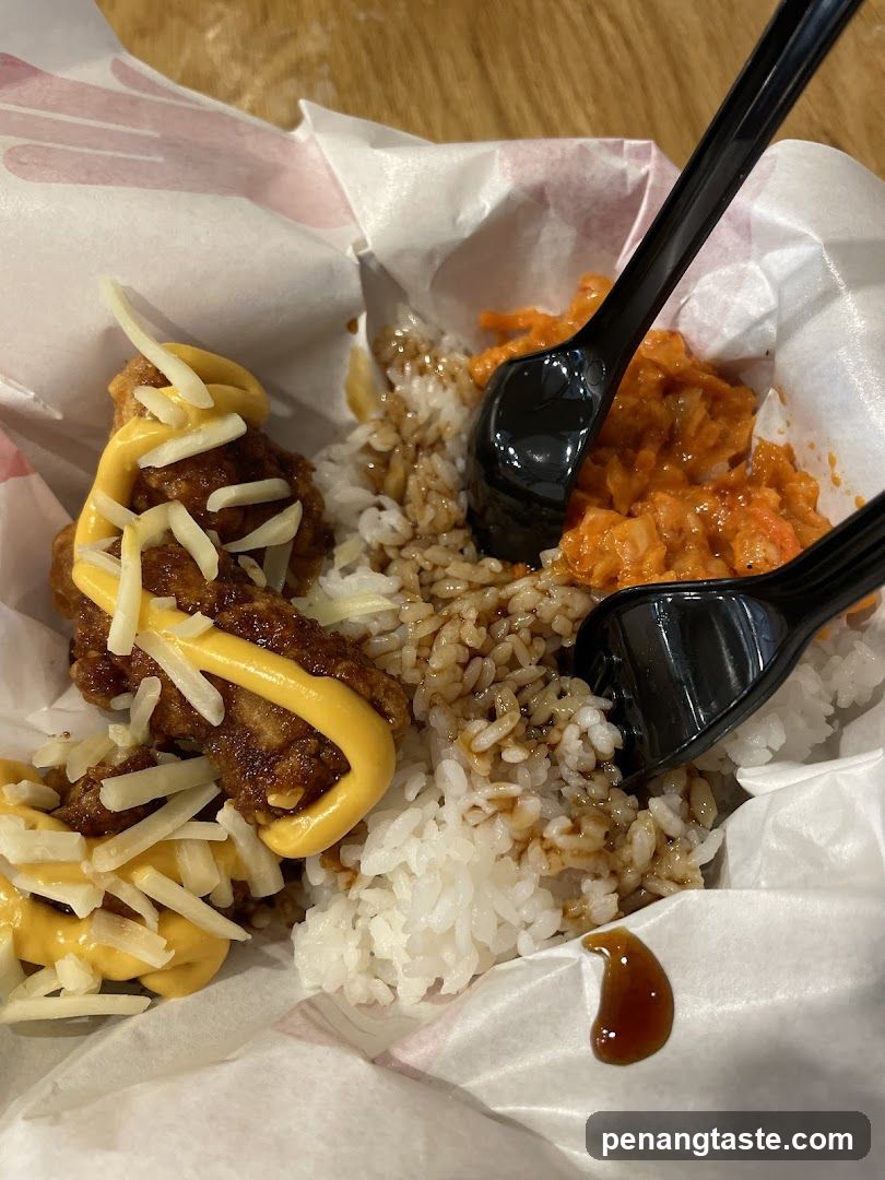 Chicken Wings with Rice and Side Dish