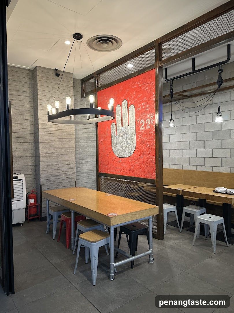 Restaurant Interior with Communal Table