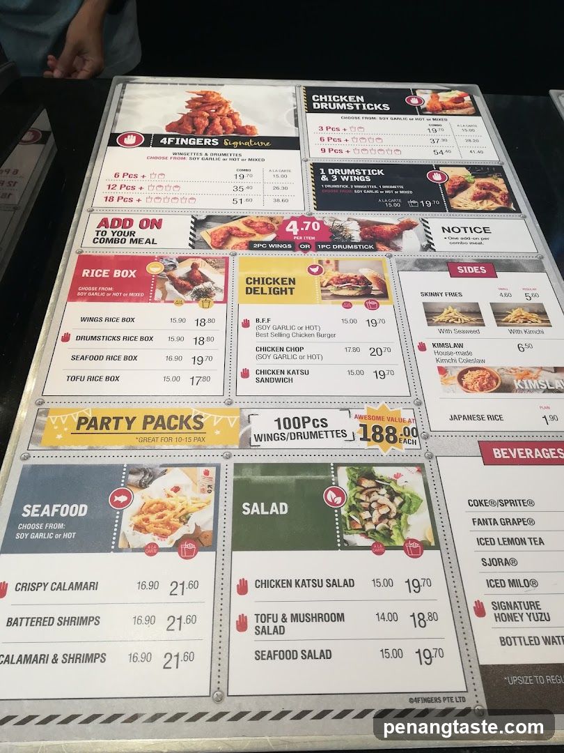 4FINGERS Menu