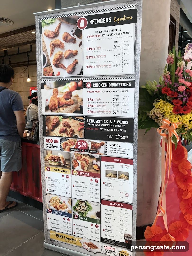 4FINGERS Signature Menu