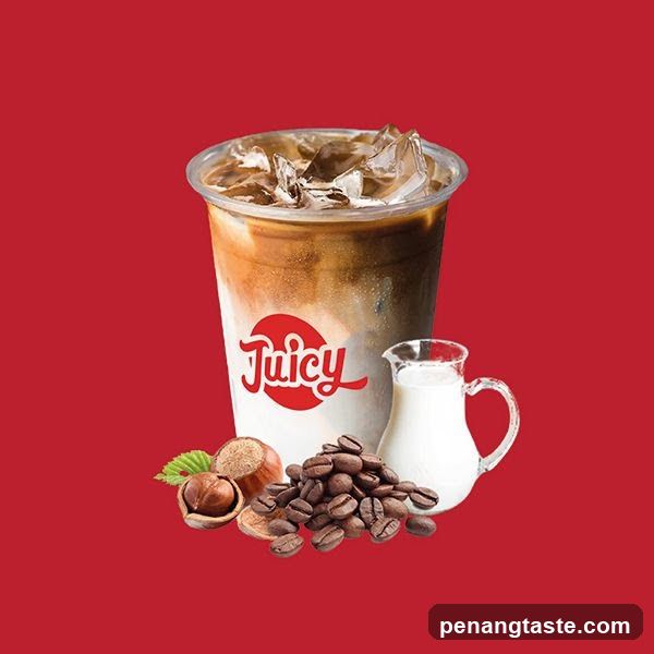 Iced Coffee with Hazelnut and Coffee Beans