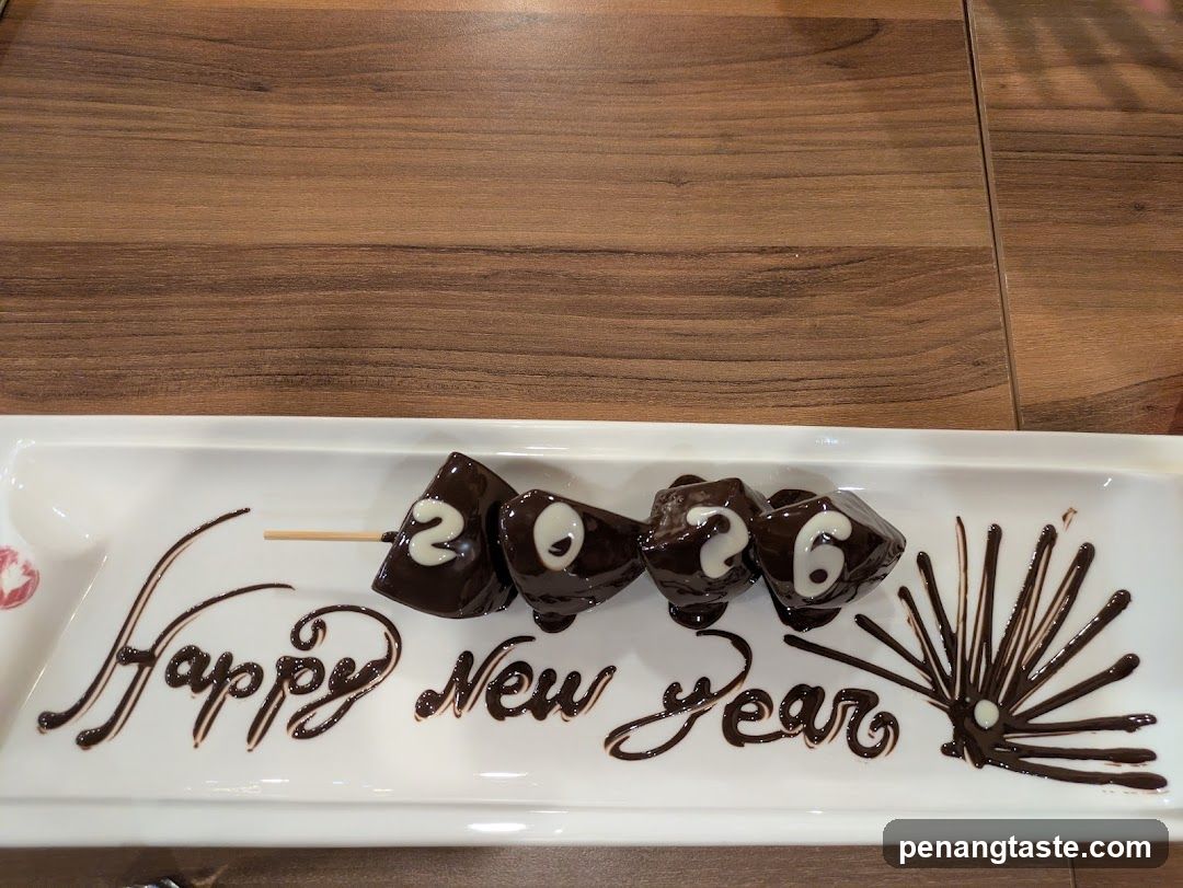 Happy New Year Chocolate Dessert
