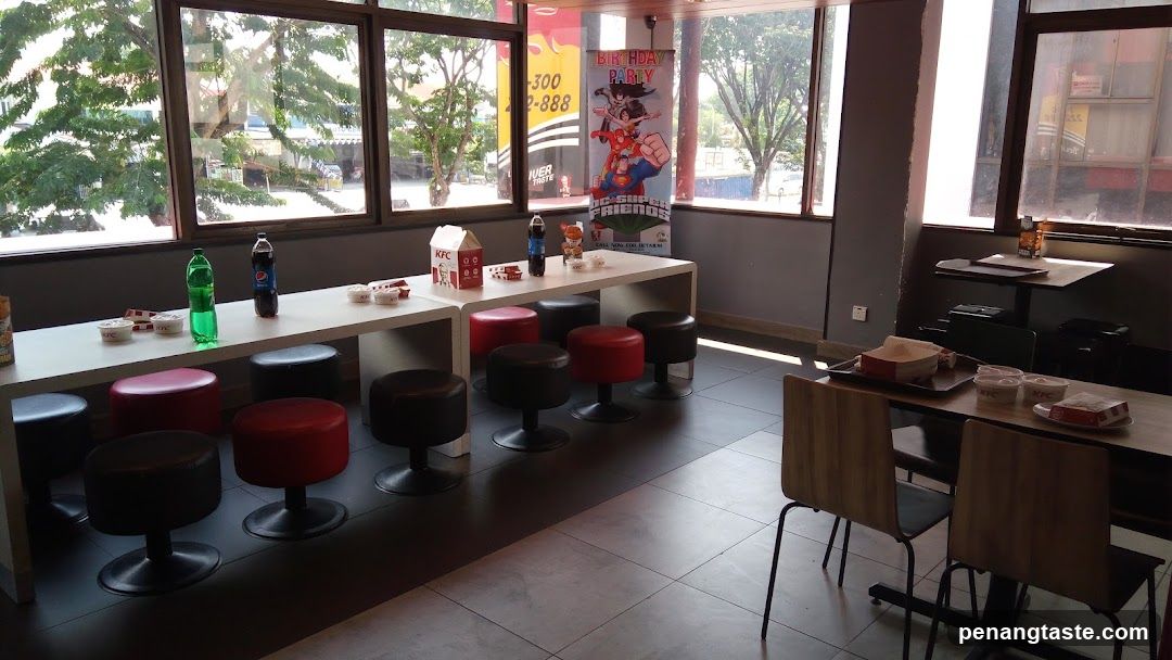 Restaurant Interior with Promotional Poster