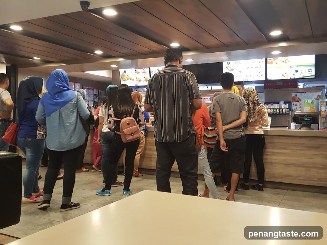 Interior of a fast-food restaurant