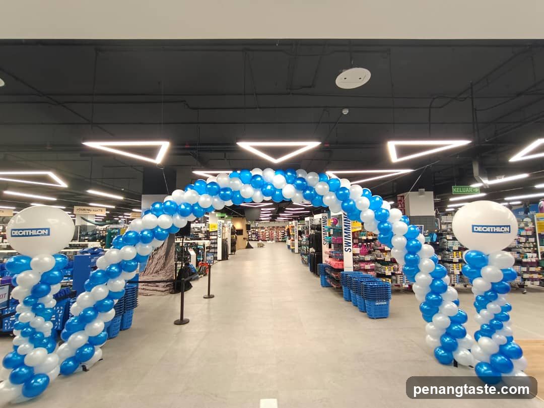 Decathlon Store Entrance with Balloon Arch