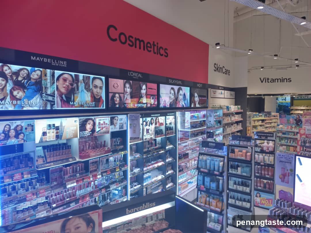 Cosmetics and Skincare Section