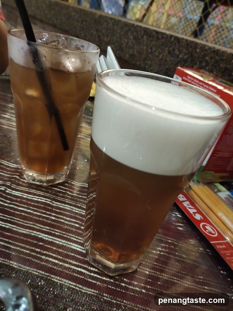 Two beverages on a table
