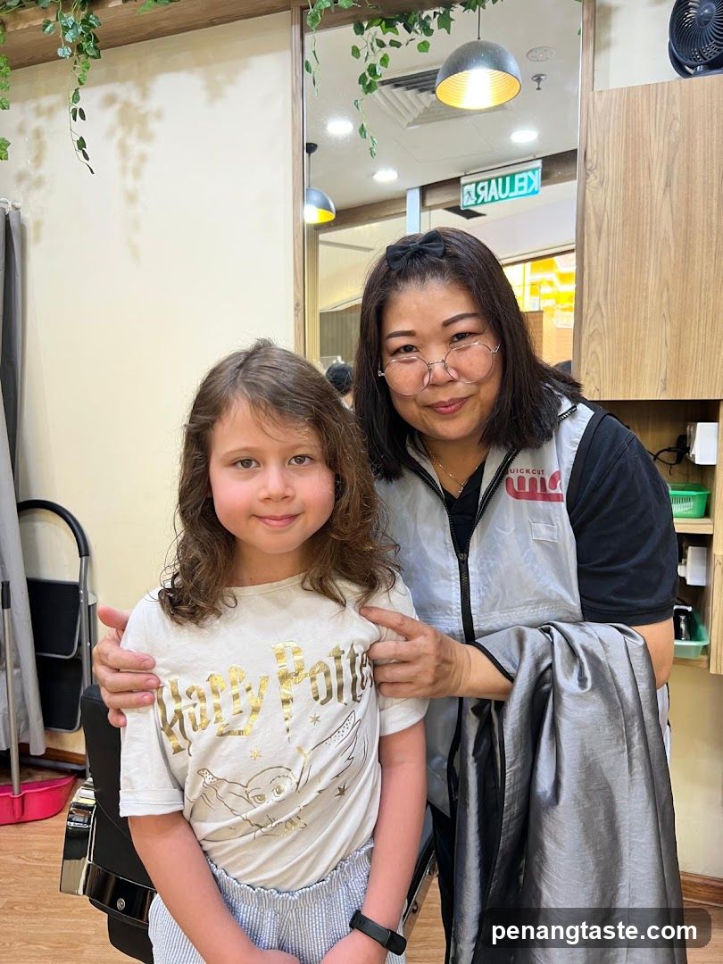 Hairdresser and Child