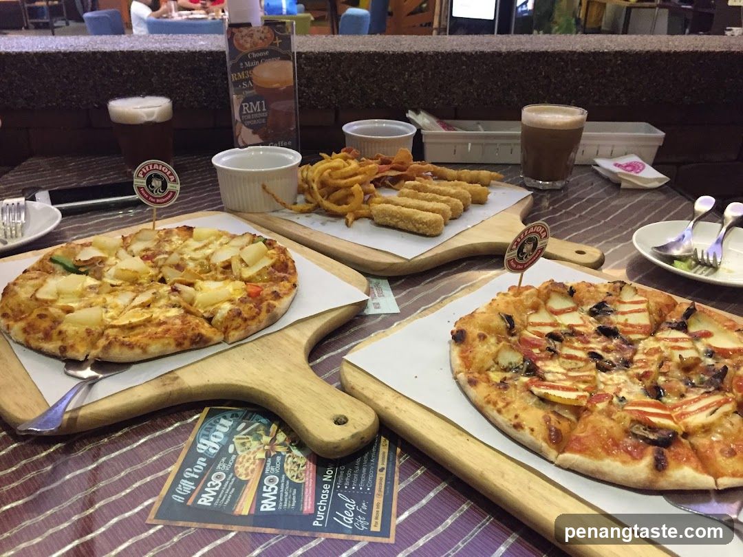 Restaurant Interior with Food and Drinks