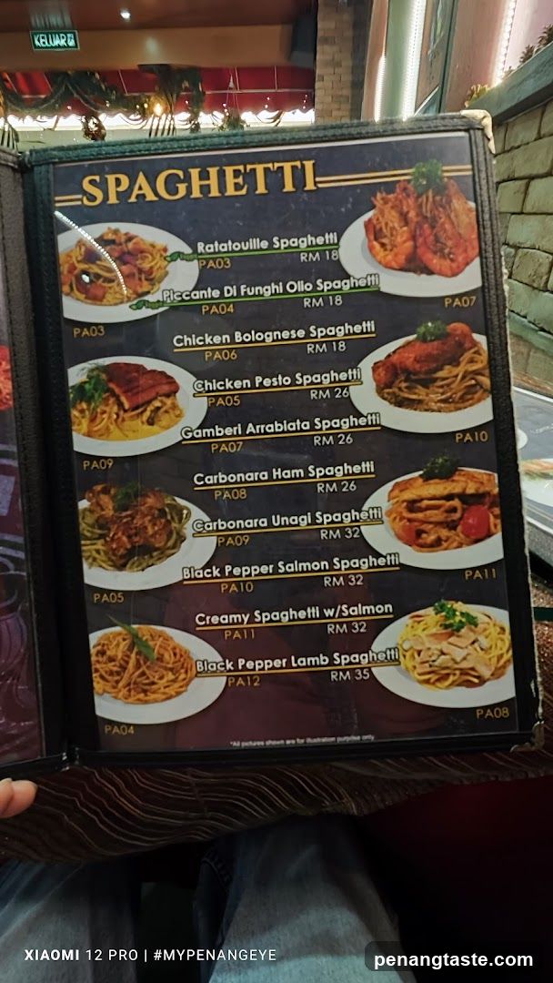 Spaghetti Menu