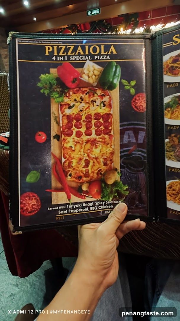 Pizzaiola Menu