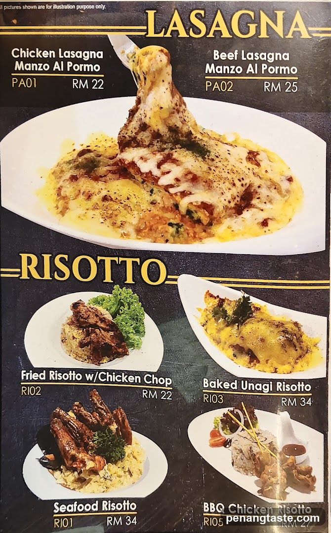 Lasagna and Risotto Menu