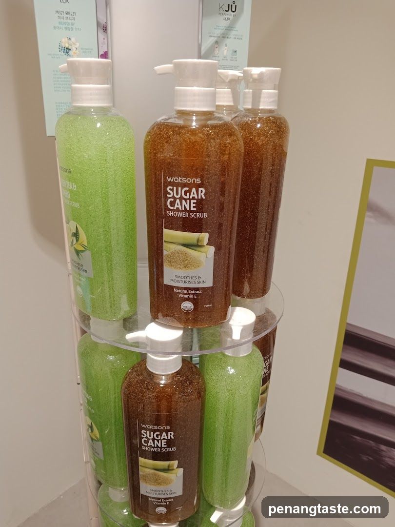 Watsons Shower Scrubs Display