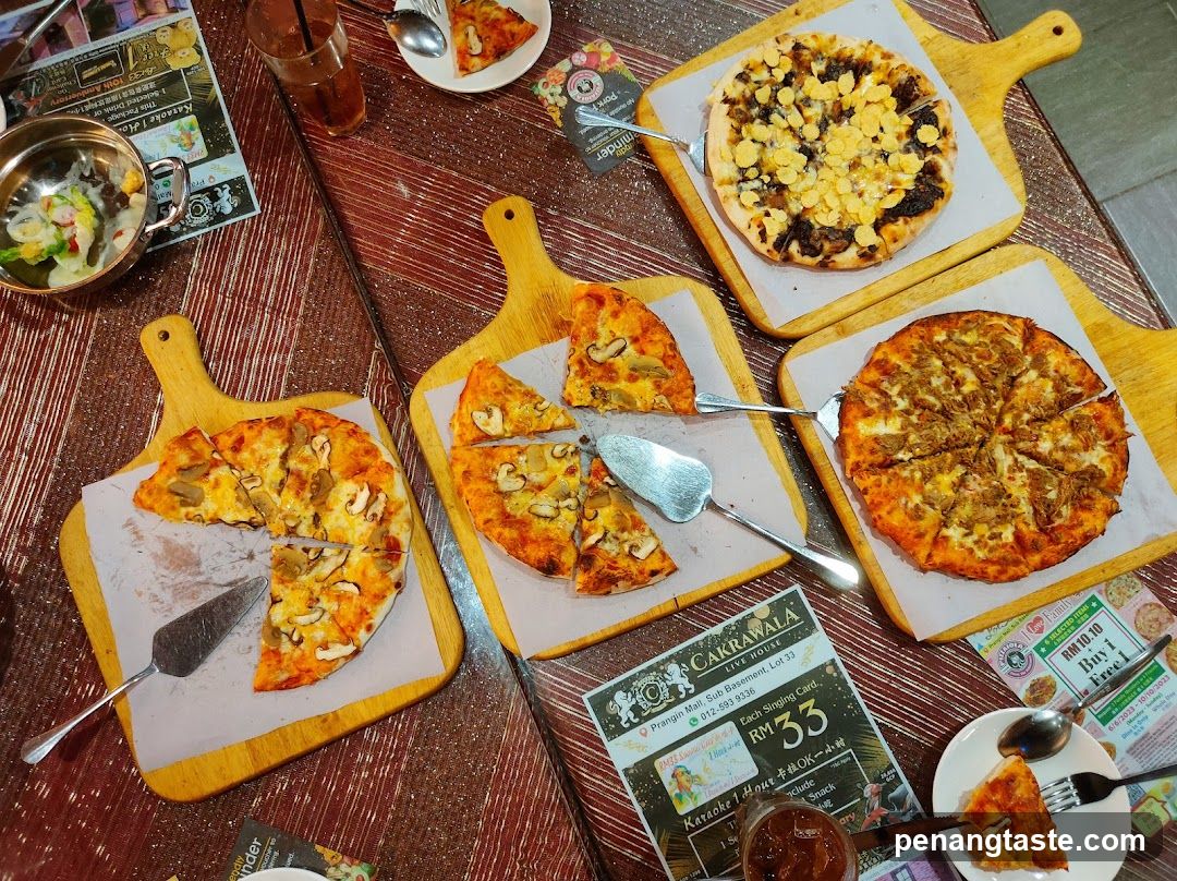 Pizza Selection at Restaurant
