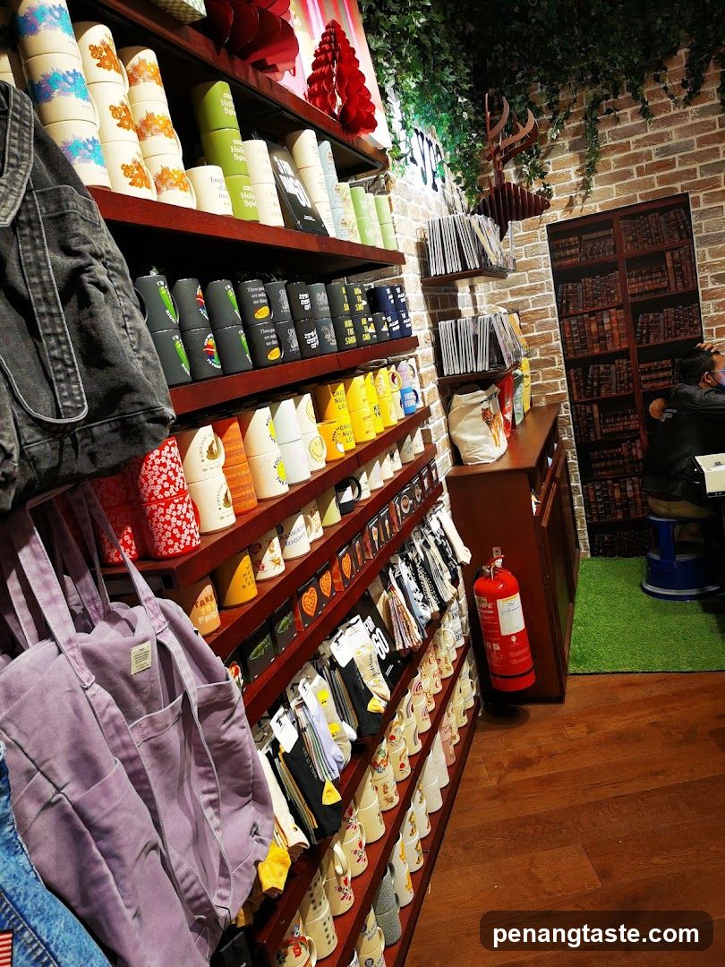 Store Display with Mugs and Socks