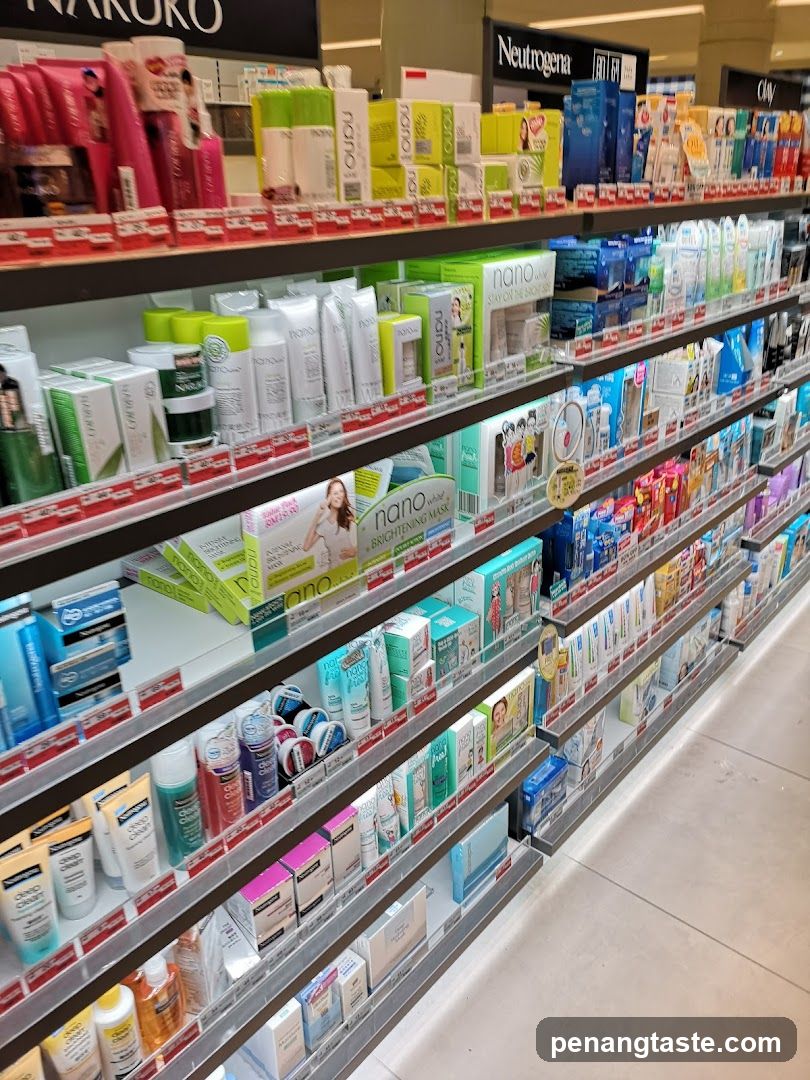 Cosmetics and Skincare Products on Shelves