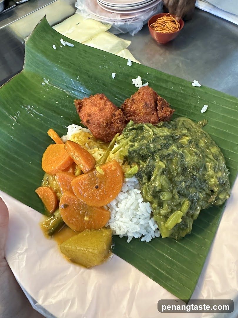 Food served on banana leaf