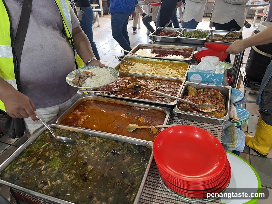 Food stall interior