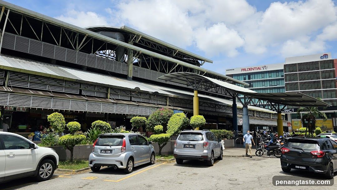 Outdoor parking area near commercial building