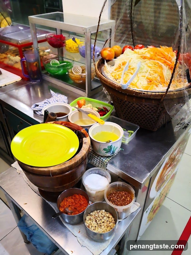 Food stall interior