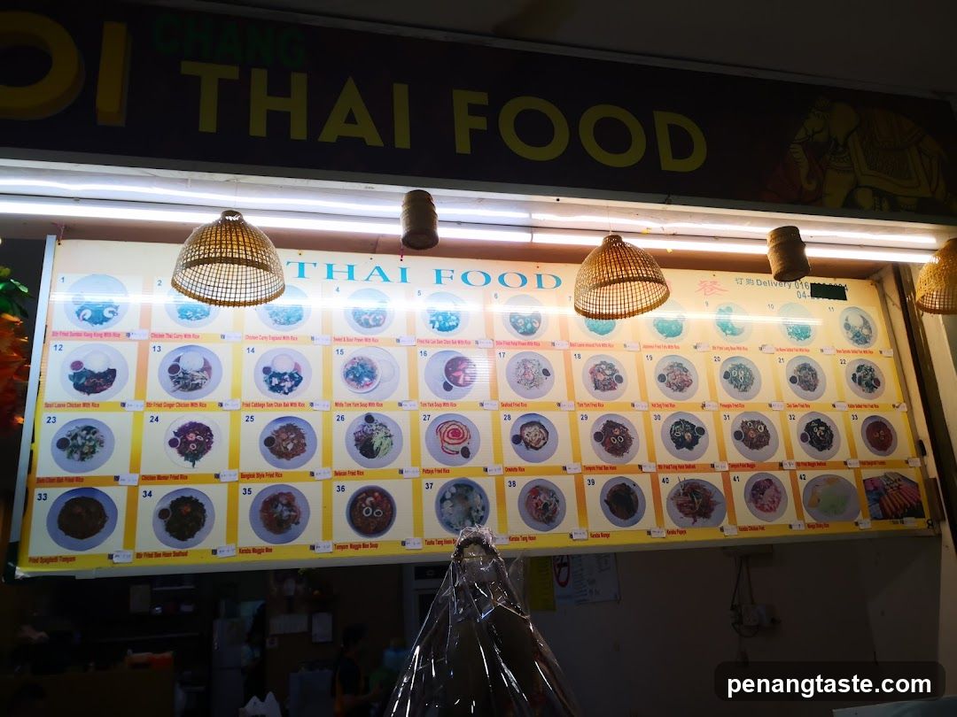 Thai Food Menu Board
