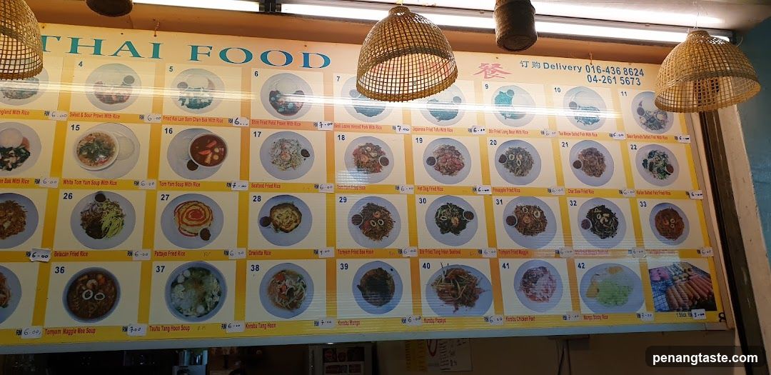 Thai Food Menu Board
