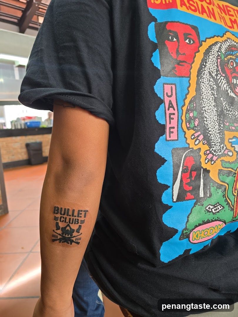Person wearing branded apparel