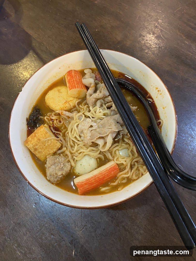 Noodle Bowl with Chopsticks