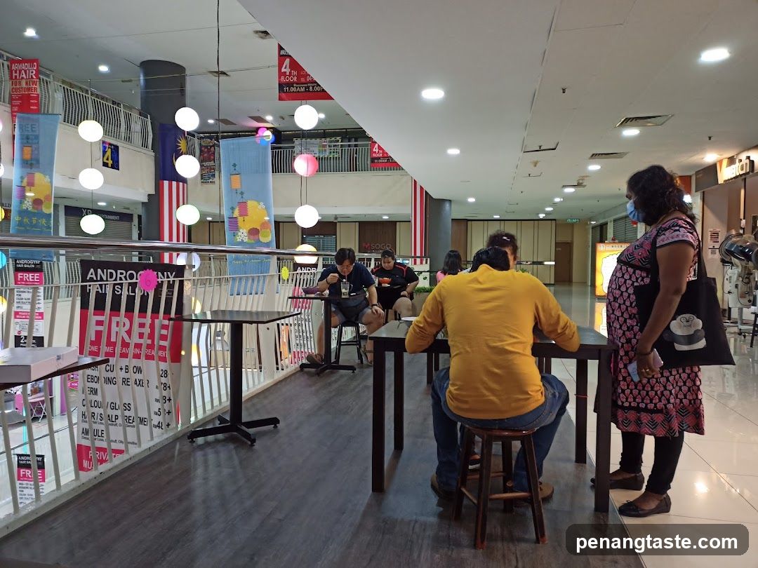 Shopping Mall Interior with Dining Area