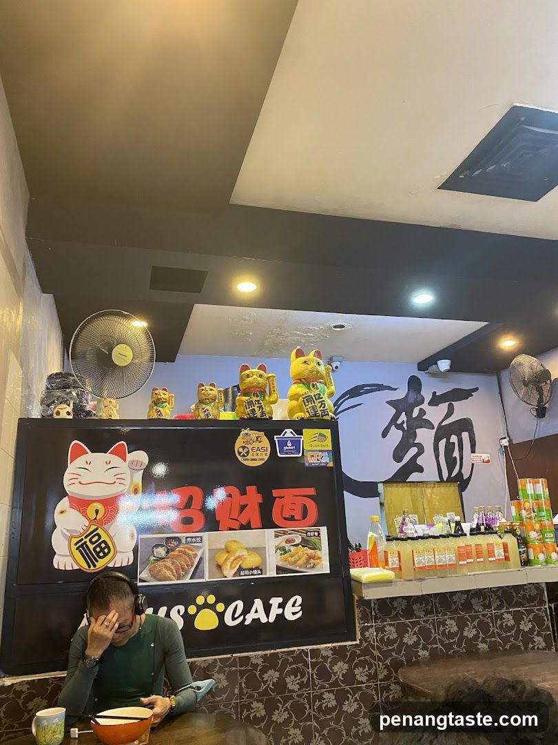 Interior of a noodle cafe