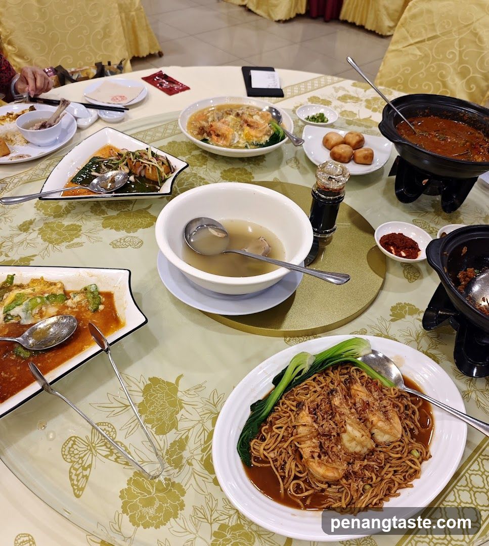 Dining Table with Chinese Cuisine