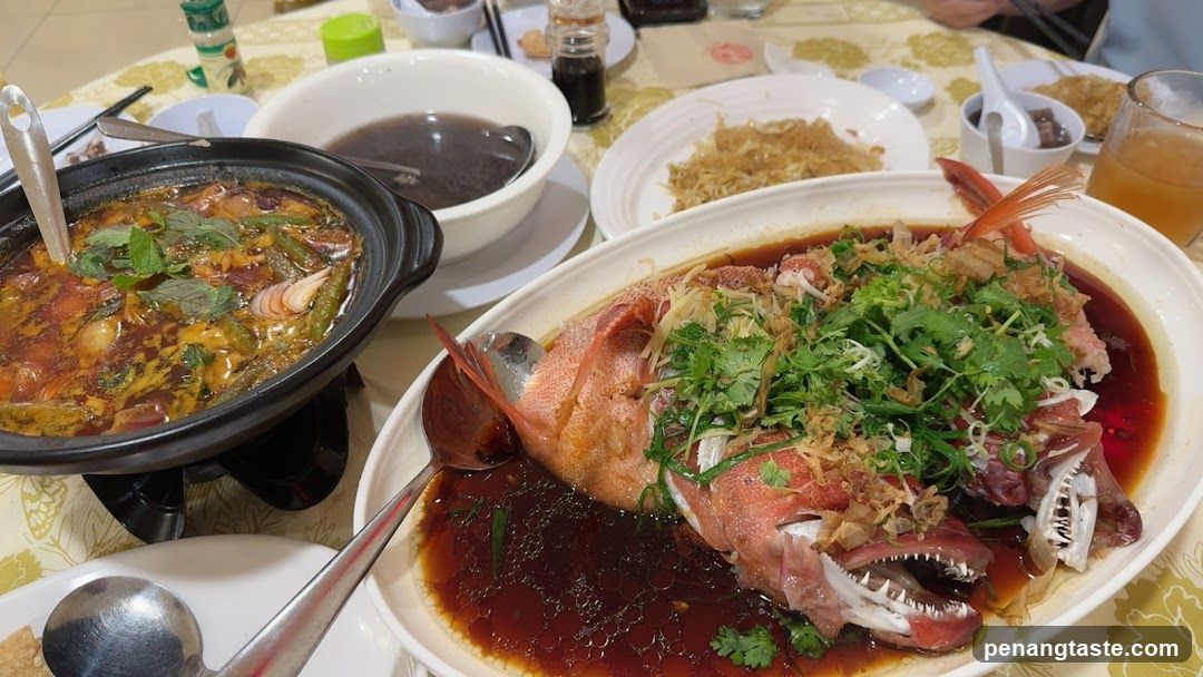 Dining Table with Seafood Dishes