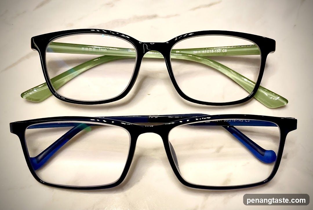 Eyeglasses on marble surface