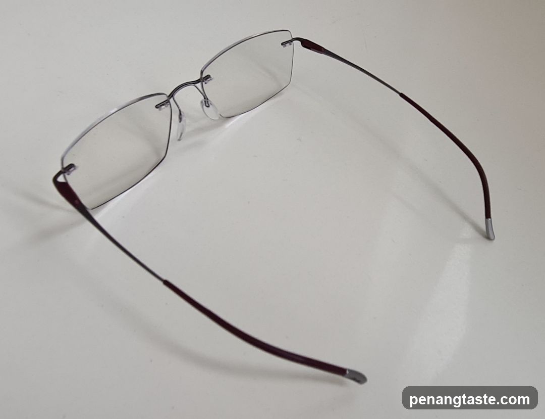 Eyeglasses on a surface