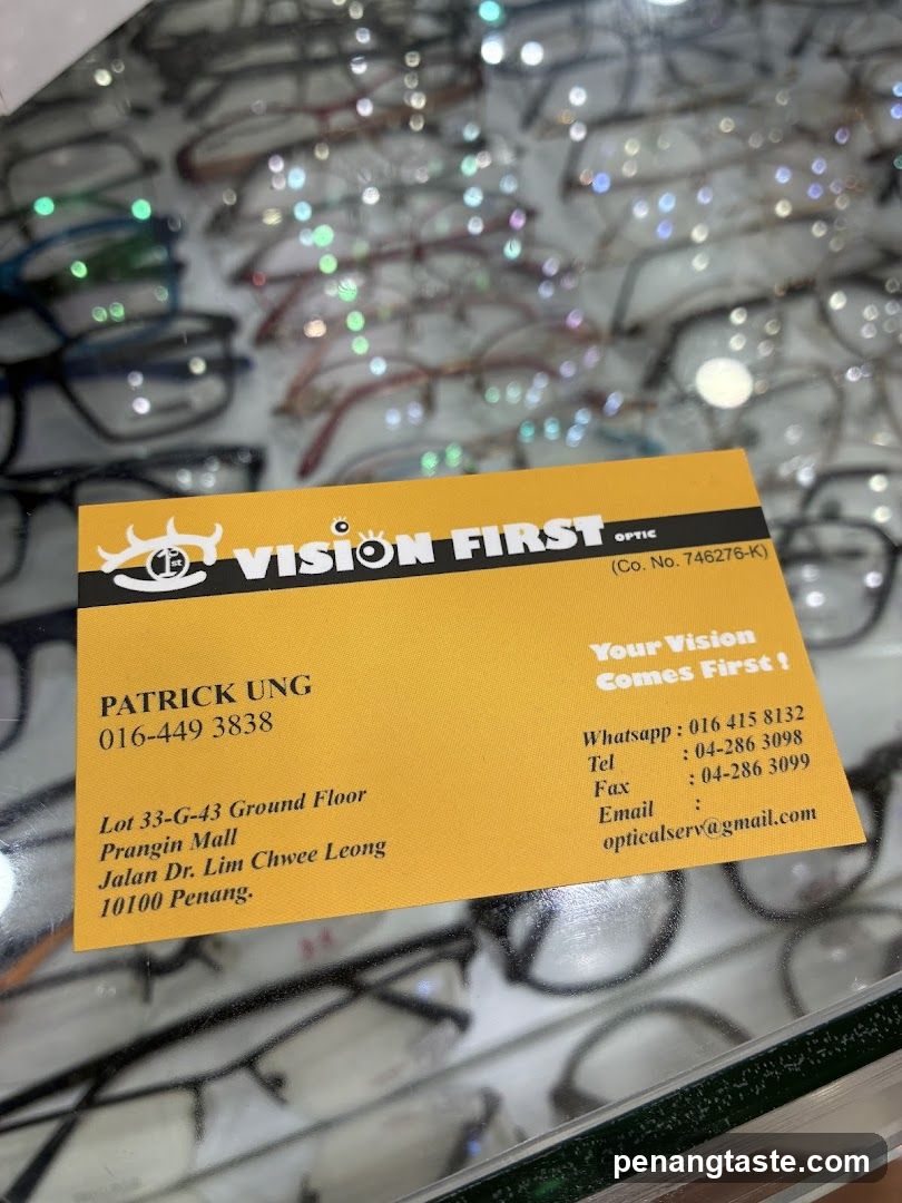 Vision First Optic business card