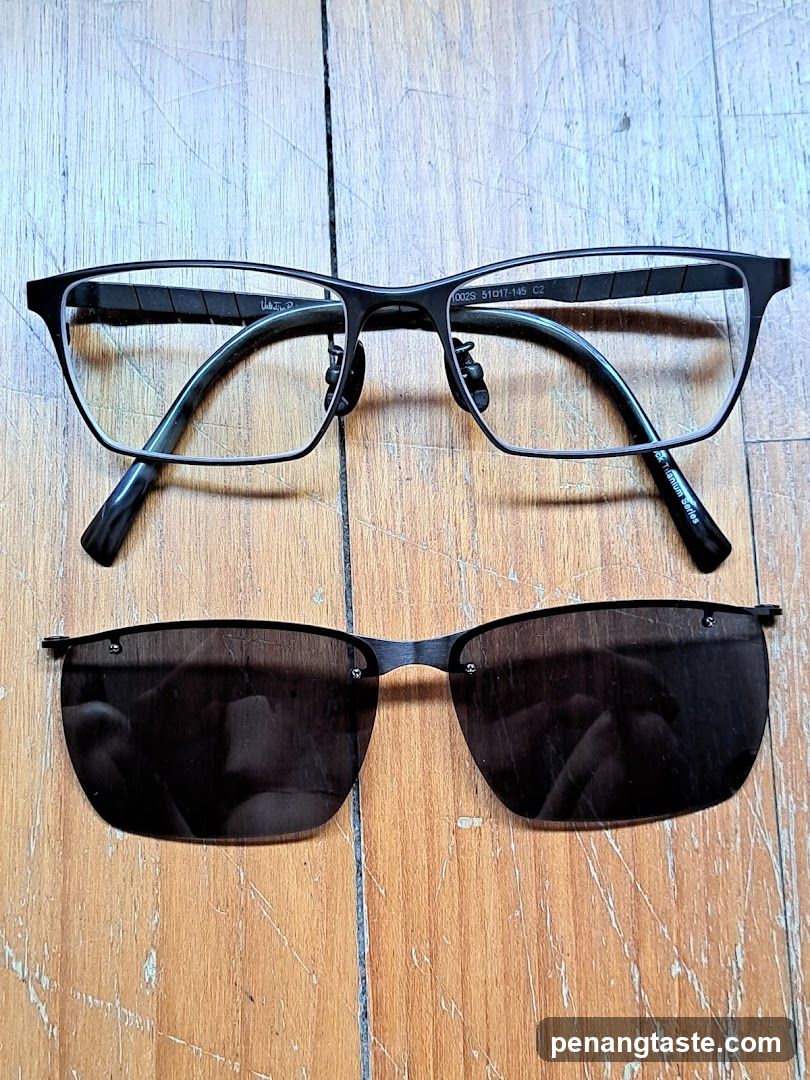 Glasses on wooden surface
