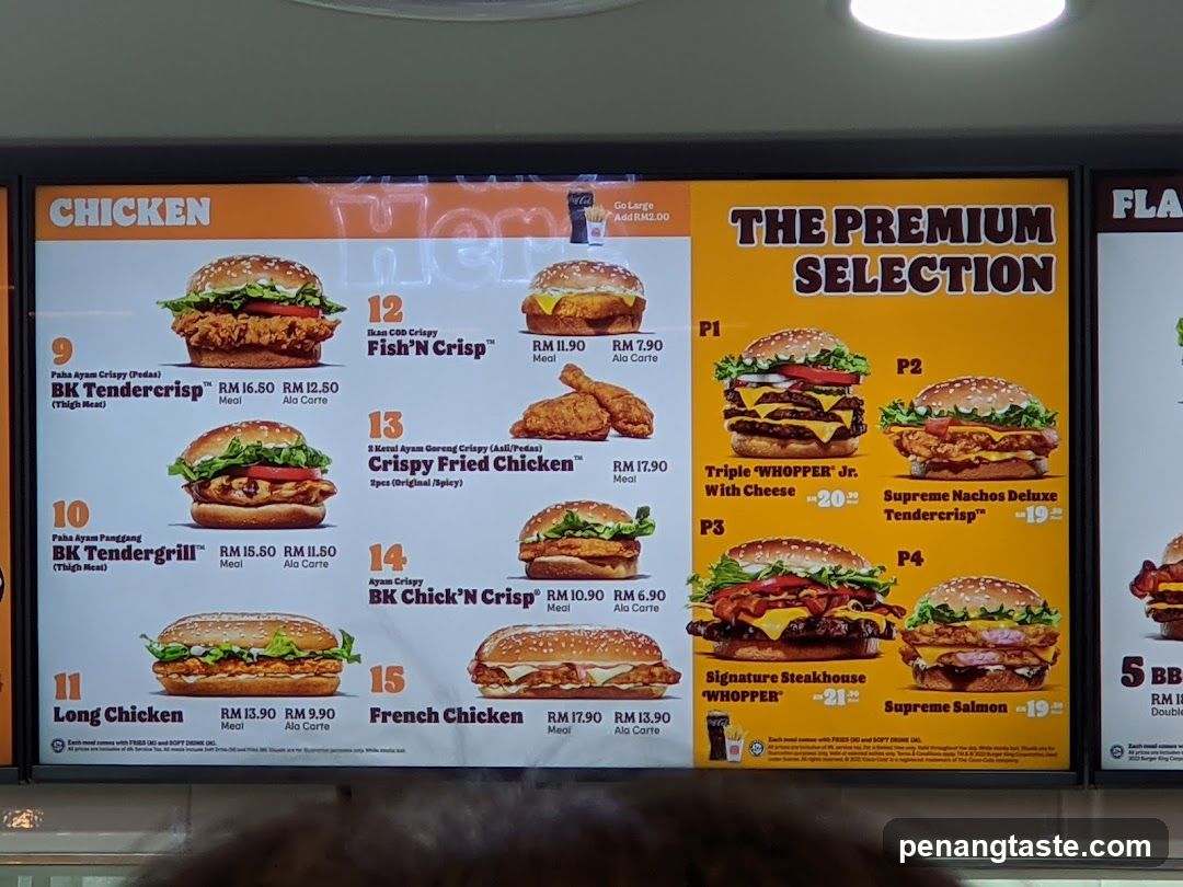Burger Menu Display