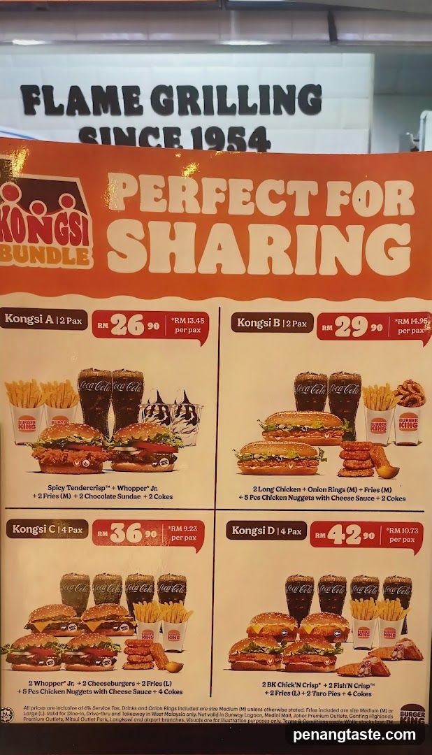 Burger King Kongsi Bundle Menu